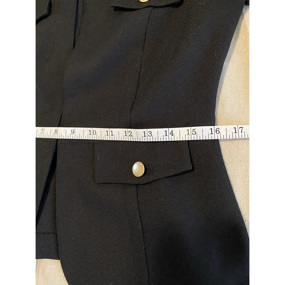 Drapers & Damons Blazer Womens 6 Black 3/4 Sleeves Business Basics Sport Coat - Picture 10 of 13